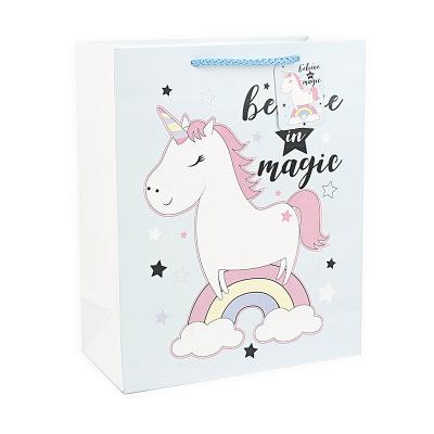 China Unicorn pattern design ivory paper gift bag case on sale wholesale for sale