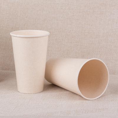 China Disposable biodegradable sugarcane PLA bagasse paper soybean milk cup drinking cups for sale