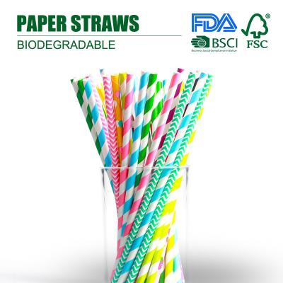 China Custom biodegradable food grade 10mm millimeter colorful kraft paper straws for milk tea party for sale