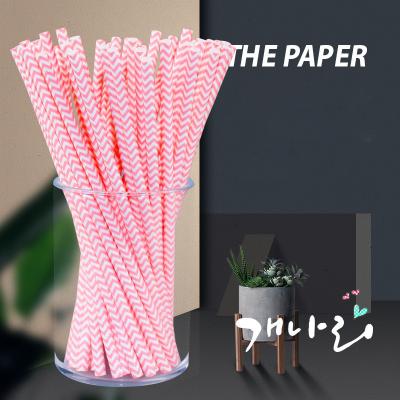 China Degradable pulp paper straws 6mm millimeter color straws for bar birthday party DIY home decorate for sale