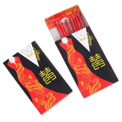 China Custom Name Printing Red Head Matches Safety Wedding Matches Red Stick Tip Wholesale for sale