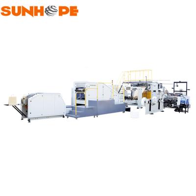 China Full Automatic Paper Bag Machine Roll Fed Twisted Handle Paper Bag Machine for sale