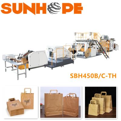 China SBH450B-518TH Shopping Restaurant Customized Paper Bags Bread Paper Bag Making Machine for sale