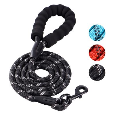 China Amazon Color Pet Dog Rope Heavy Duty Nylon Braided Leash Strap Hot Selling Reflective Leash for sale