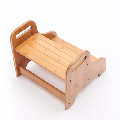 China Wholesale Convertible Multifunctional Bamboo Step Stool Eco-friendly Stepping Stool For Kids for sale