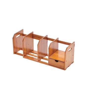 China Expandable Desktop Book Shelves for Student Desk Bamboo Bookcase on Desk for sale