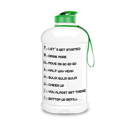 China Water Bottle Sustainable Sport Safety Gallon Workout Sports Water Jug Label Material Motivational Water Bottle for sale