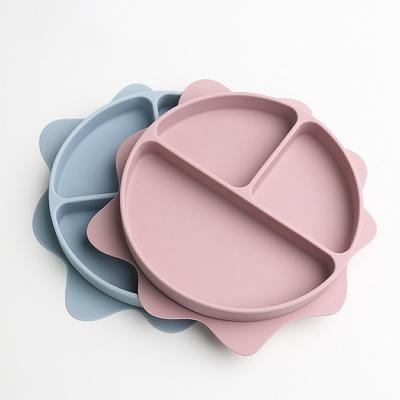 China Disposable Silicone Divided Dish Divider Dish Disposable Household Items Baby Food And Bibs Silicone Divider Dish for sale