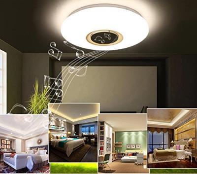 China Modern LED Ceiling Light 36W RGBW Color Changing Dimmable with Speaker and Remote Controller Modern Ceiling Light for sale