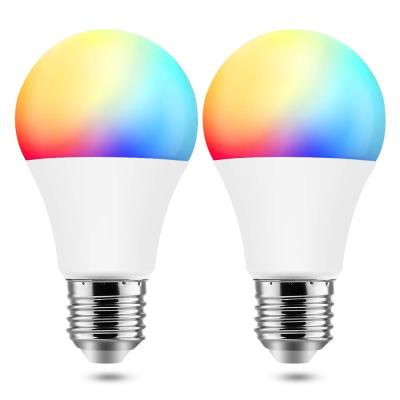 China Multicolor Desktop 7W RGBW Smart WiFi LED Light Bulbs Compatible with Alexa Google Home Multi Color Changing LED Remote Control Blub for sale