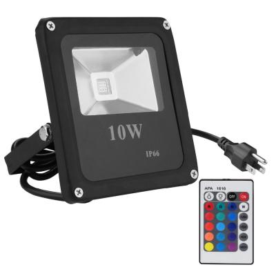 China LANDSCAPE RGB Led Flood Lights With 10W IP66 Dimmable Remote Control Waterproof Color Changing Spotlight Wall Light for sale