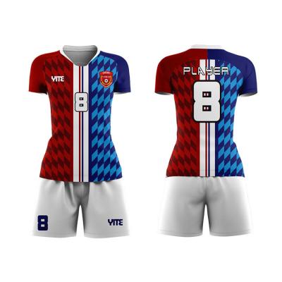 China 2021 High Quality Quick-drying Sublimation Women Football Soccer Uniform Custom Training Wear for sale