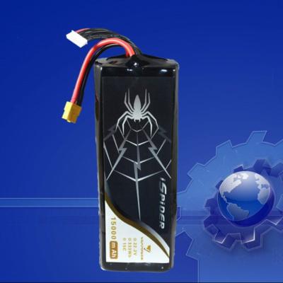 China iSPIDER UAV Battery--22.2V 16000mAh 15C Prismatic Li-ion RC Helicopter Backup Battery for sale