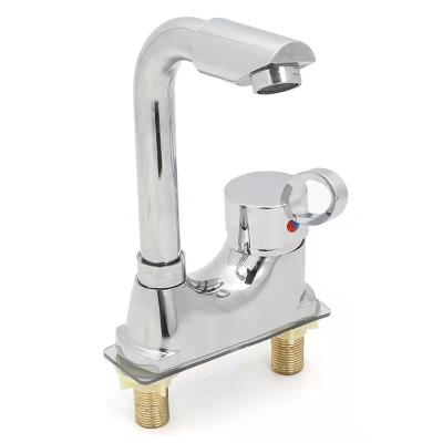 China Metered faucets double-hole hot and cold basin faucet bathroom basin faucet alloy hot and cold washbasin quick open the double faucet and cold which for sale