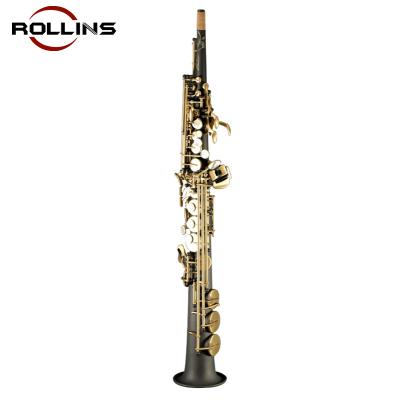 China Popularize High Grade Phosphor Copper Body Gold Extended Function Keys KSS-D708 Soprano Straight Saxophone for sale