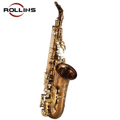 China Gold Lacquer Popular Grade Classic Structure Gold Lacquer RSA-X3-II Alto Saxophone for sale