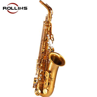 China Woodwind Instrument RSA-X4 Alto Saxophone Professional High Grade Gold Lacquer for sale