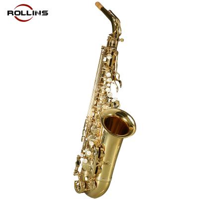 China Golden Laquer Musical Instruments F#Eb High Key Gold Lacquer KSA-C5 Alto Saxophone for sale