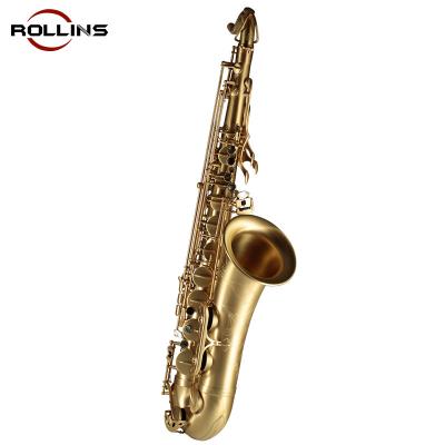 China Gold lacquer good quality 2021 high grade tenor saxophone for students factory price sax OEM RST-9903 for sale