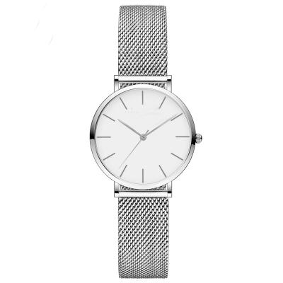 China Simple movement Japanese ladies fashion plating stainless steel mesh band water resistant quartz watch for sale