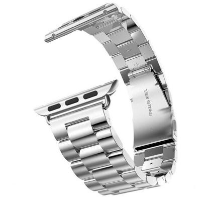 China For Apple Series 4/5/6 Iwatch SE iwatch Band 3 Link Stainless Steel Smart Watch Luxury Band For Apple Watches Series 38/40mm 42/44mm for sale