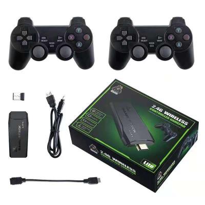 China Dual Newest Retro 32g 64g Wireless Video TV Game Console 4k Hd Game TV Dongle With Gamepad Built-in 3500 Games For Ps1/sfc/gba/fc for sale