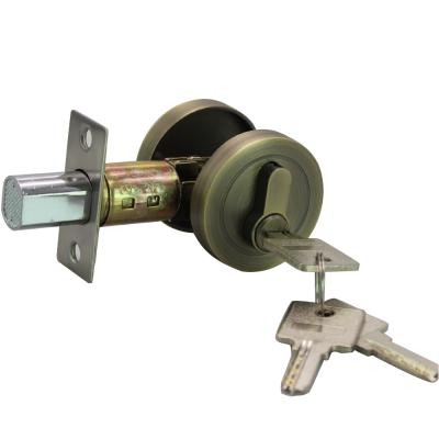 China Entry security antique brass zinc alloy deadbolt door lock for sale