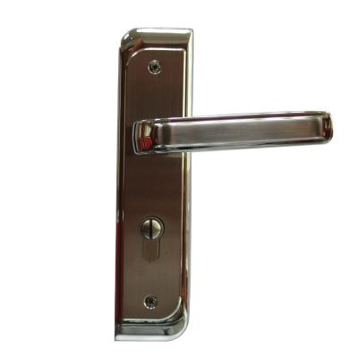 China 304 200 mm stainless steel stainless steel doors handles locks lever with plate for sale