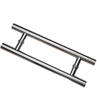 China Modern Stainless Steel H Shape Glass Door Pull Handle Length 800 Mm for sale