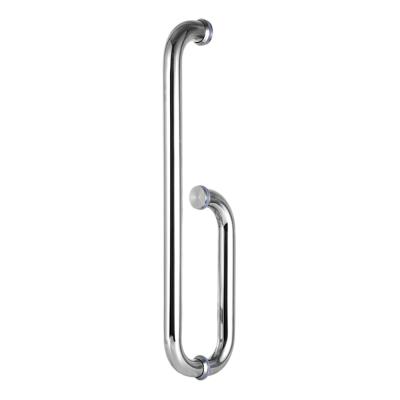 China Modern Durable 304 Stainless Steel Tempered Glass Shower Room Door Pull Handle for sale