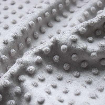 China Stretch Warp Knitted New Type 100% Polyester Custom Square Stroke Dot Fleece Flannel Minky Fabric for sale