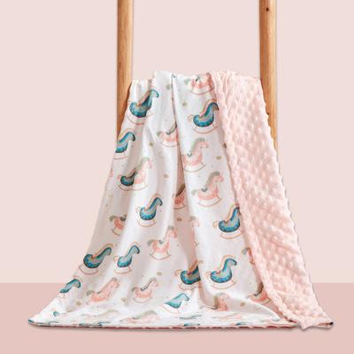 China Wholesale Custom PORTABLE Polyester Cartoon Character Digital Minky Pattern Blanket Dot Print Baby Blanket for sale