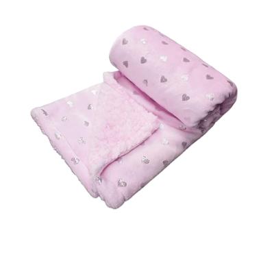 China New Designed PORTABLE Custom Design Fleece Double Layers Winter Blanket, Customizable Interesting Hot Sale Fleece Baby Blanket For Kids for sale