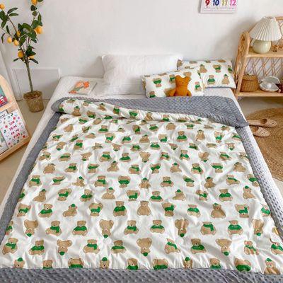 China Popular design super soft printed minky comfort custom baby weighted blanket PORTABLE for sale