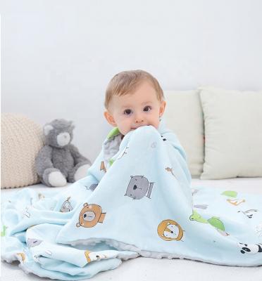 China Wholesale PORTABLE soft double layers baby comforter covers minky dot cotton baby blanket for kids for sale