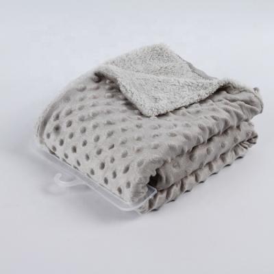 China Anti-pilling 100% polyester winter custom stitch baby bum lighter minky blanket super soft gray coral fleece for sale