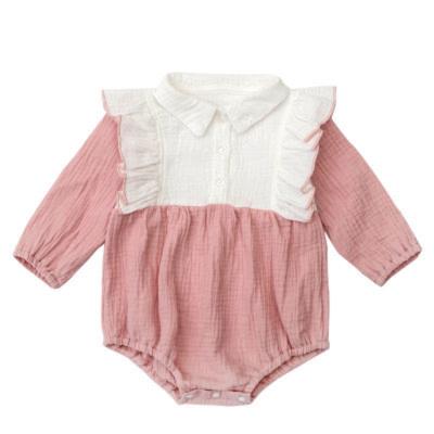 China China Manufacturer Good Quality 100% Cotton Spring Baby Clothes 100% Newborn Baby Romper For Travel for sale