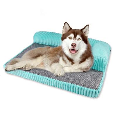 China Dog Bed Sofa Sofa Super Soft Breathable Fleece Breathable Coral Fleece Various Feel Pet For Sleeping for sale