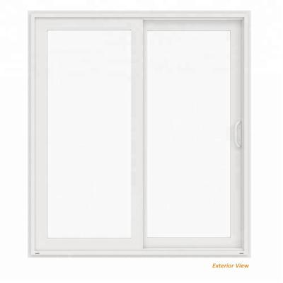 China Heat insulation balcony vinyl white upvc plastic sliding glass door for sale