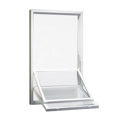 China Magnetic Double Hung Screen Vinyl Window , PVC Plastic Double Glazed Window for sale