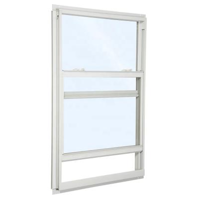 China Magnetic White Vinyl New Construction Single Hung Low E Screen Windows for sale