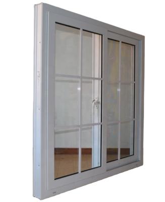 China Custom black magnetic screen upvc double glazed sliding windows for sale