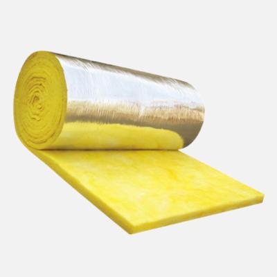 China Glass wool with aluminum foil high temperature glass wool blanket insulation glass wool blanket for sale