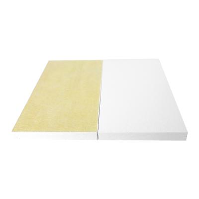 China Thermal Insulation Material Rock Wool Pipe Polyester Acoustic Panels Fiberglass Ceiling Sound Barrier Fiberglass Ceiling for sale