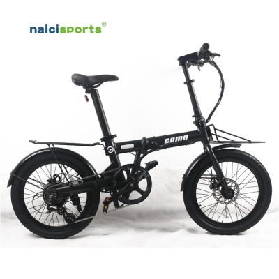 China Naicisports Magnesium Alloy CAMO Folding Electric Bike 36V Folding Electric Bike 20 Inch 250W Electric City Bike Folding for sale