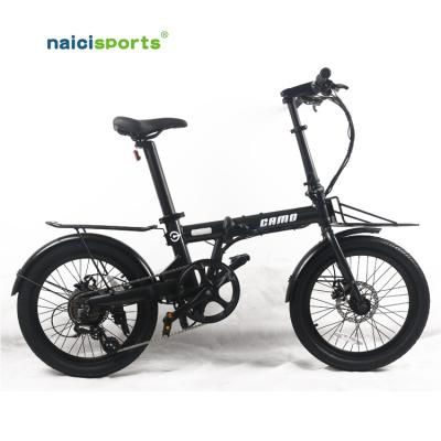 China Aluminum Alloy Naicisports CAMOUFLAGE Folding Electric Bike 36V Folding Electric Bike 20 Inch 250W Electric Bike for sale