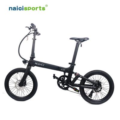 China Magnesium alloy Naicisports X2 carbon fiber ebike 36V carbon frame folding bike for sale