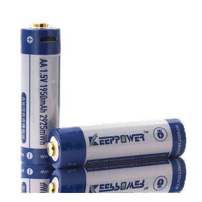 China Keeppower P1450U1 AA USB 14500 1.5V 1950mAh Micro Power Tools Rechargeable Battery In Pair for sale