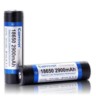 China Machine-out Low Temperature KeepPower 18650 2900mAh Protected Rechargeable Li-ion Battery P1829LT for sale