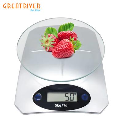 China WITH LID 5Kg/1g Digital Multifunctional Electronic Platform Scale Weighing Food Kitchen Scale for sale